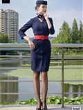 SIW Siwen Media 051 China Eastern Airlines uniform, cap, scarf, skirt, four pieces set - Siqi(11)